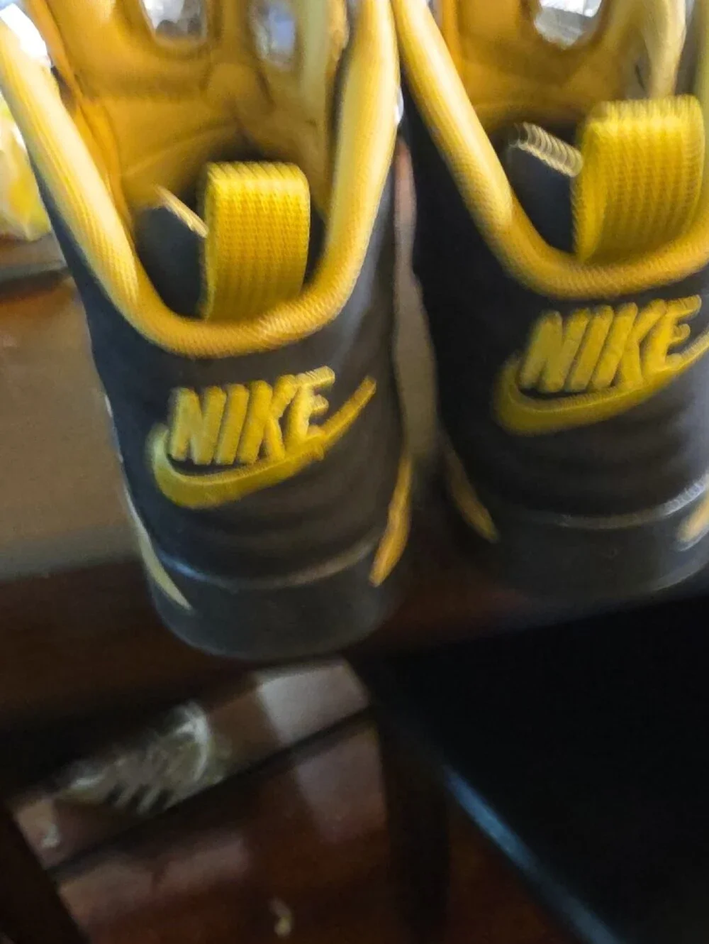 Jordan Kids' Black and Gold High-Top Sneakers